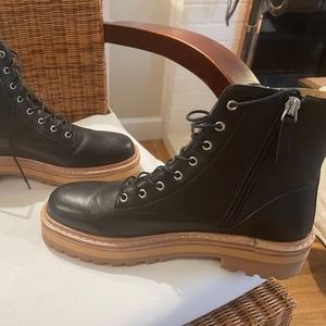 Black Suede Studio Drea Platform boot